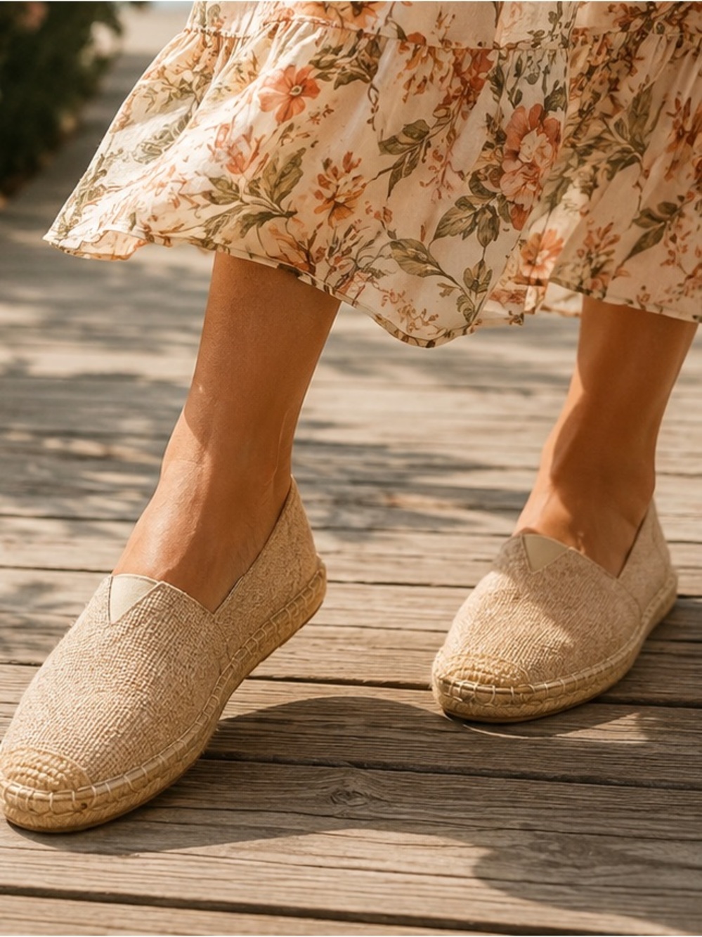 Espadrilles Flats Casual Lightweight Orthopedic Comfort Round Toe Slip On Shoes